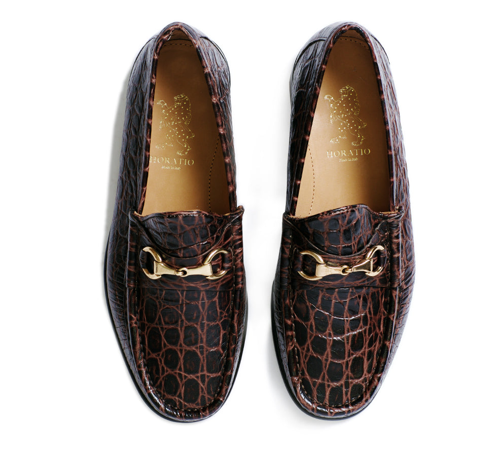 Beaufoy Loafer Dark Brown Croc – Horatio