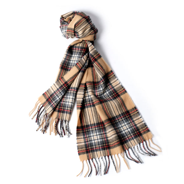 Tartan Scarf - Camel Stewart