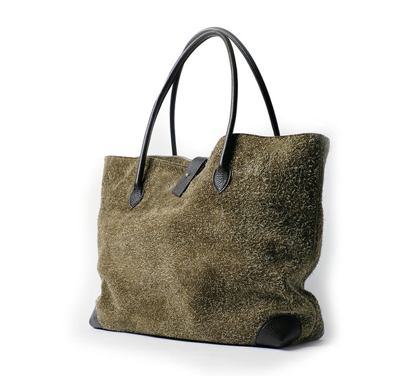 Montagu Tote - Olive Hairy Suede