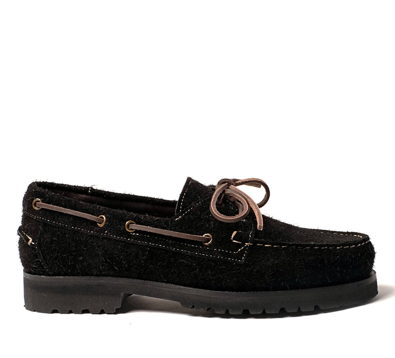 Port Moc Adventurer - Black Hairy Suede