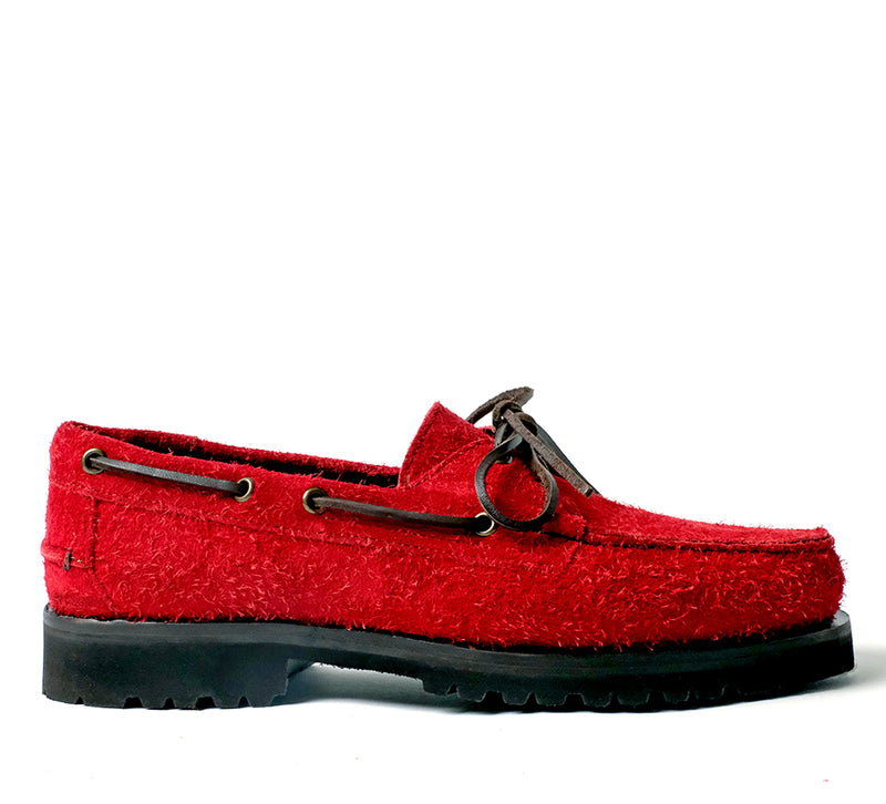 Port Moc Adventurer - Red Hairy Suede