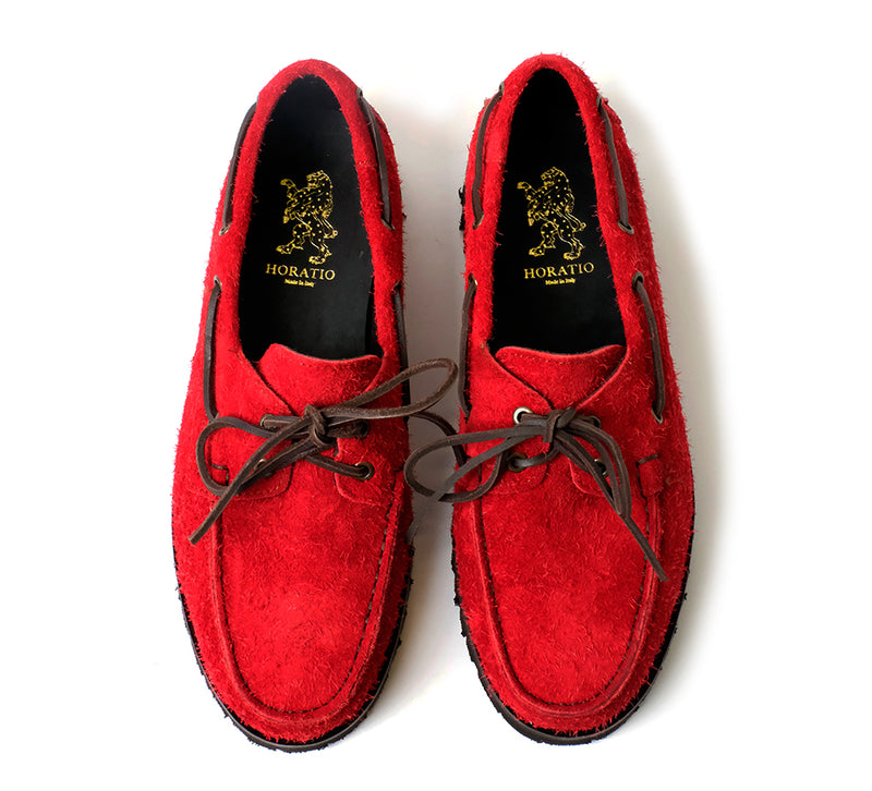 Port Moc Adventurer - Red Hairy Suede