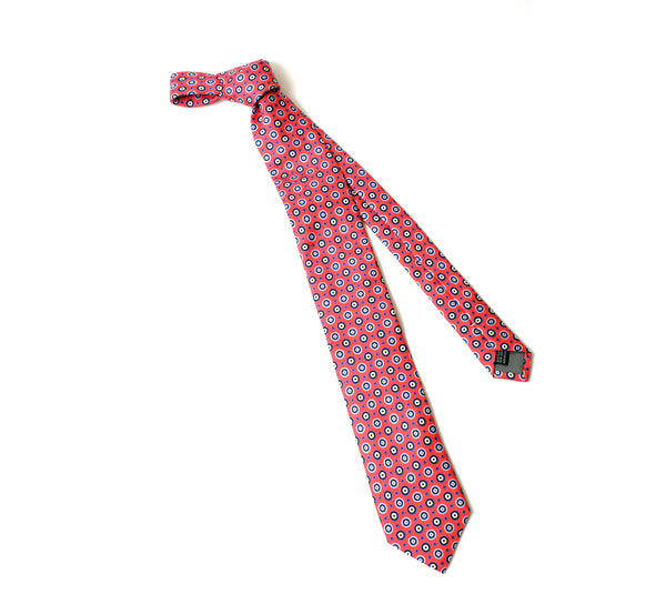 Deadstock Como Silk Tie - Pink Spotty