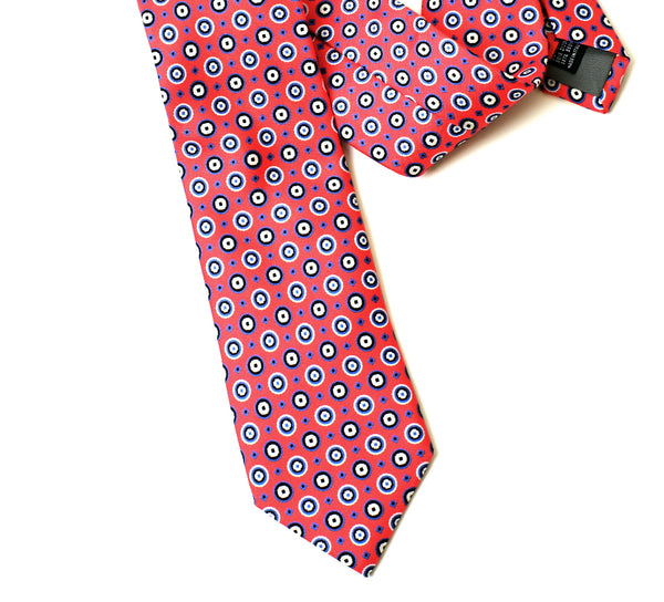 Deadstock Como Silk Tie - Pink Spotty