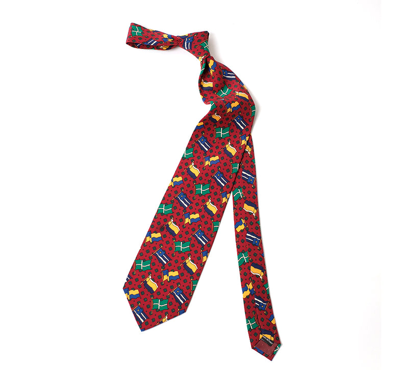 Deadstock Como Silk Tie - Nautical