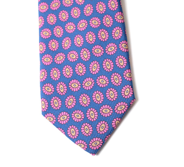 Deadstock Como Silk Tie - Blue Pink