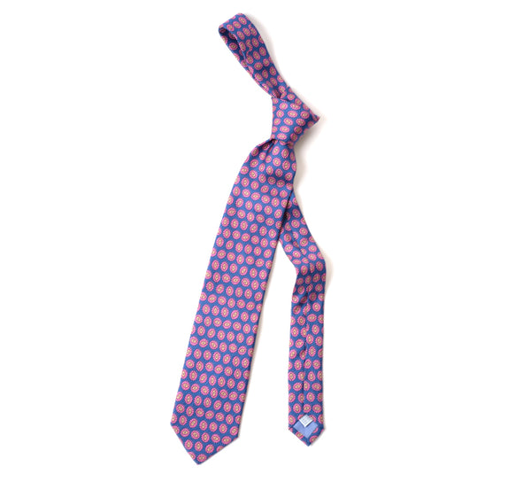 Deadstock Como Silk Tie - Blue Pink