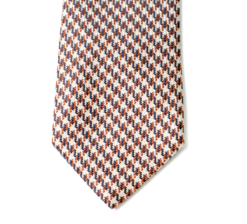 Deadstock Como Silk Tie - Houndstooth